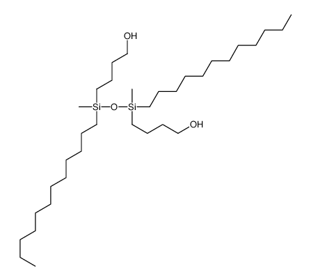 4-[dodecyl-[dodecyl-(4-hydroxybutyl)-methylsilyl]oxy-methylsilyl]butan-1-ol结构式