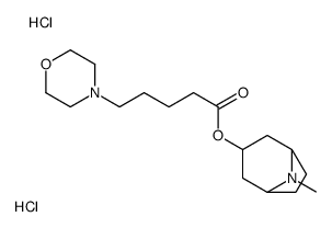 4-Morpholinepentanoic acid, 8-methyl-8-azabicyclo(3.2.1)oct-3-yl ester , dihydrochloride, exo-结构式