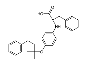 (2S)-2-[4-(2-methyl-4-phenylbutan-2-yl)oxyanilino]-3-phenylpropanoic acid结构式