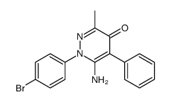 6-amino-1-(4-bromophenyl)-3-methyl-5-phenylpyridazin-4-one结构式