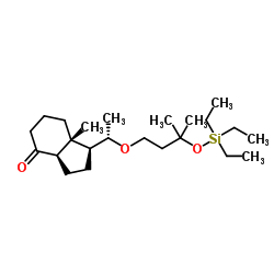 (1S,3aR,7aR)-7a-Methyl-1-[(1S)-1-{3-methyl-3-[(triethylsilyl)oxy]butoxy}ethyl]octahydro-4H-inden-4-one结构式