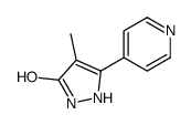 4-methyl-5-pyridin-4-yl-1,2-dihydropyrazol-3-one结构式