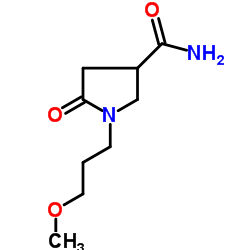 1-(3-Methoxypropyl)-5-oxo-3-pyrrolidinecarboxamide Structure