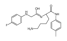 (2S)-6-amino-2-[[2-(4-fluoroanilino)acetyl]amino]-N-(4-methylphenyl)hexanamide Structure