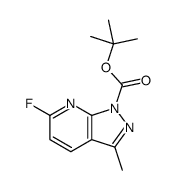 tert-butyl 6-fluoro-3-methylpyrazolo[3,4-b]pyridine-1-carboxylate Structure