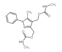 [5-methyl-4-(methylcarbamoyloxymethyl)-1-phenyl-pyrazol-3-yl]methyl N-methylcarbamate结构式