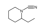 1-Piperidinecarbonitrile, 2-ethyl Structure