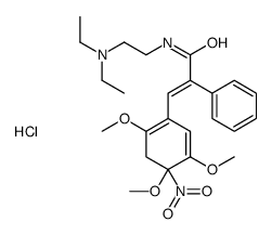 N-[2-(diethylamino)ethyl]-4-nitro-alpha-[(2,4,5-trimethoxyphenyl)methylene]phenylacetamide monohydrochloride Structure