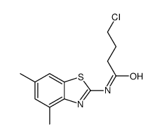 4-chloro-N-(4,6-dimethyl-1,3-benzothiazol-2-yl)butanamide Structure