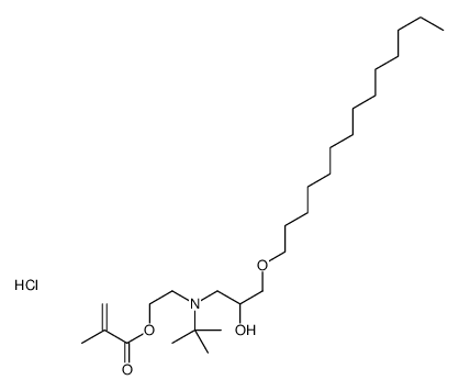 2-[(1,1-dimethylethyl)[2-hydroxy-3-(tetradecyloxy)propyl]amino]ethyl methacrylate hydrochloride structure