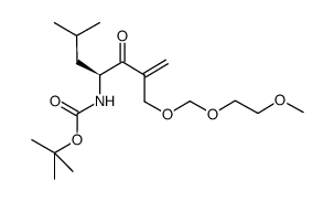 (4S)-4-(tert-butoxycarbonyl)-amino-2-(methoxy-ethoxymethoxymethyl)-6-methylhept-1-en-3-one结构式