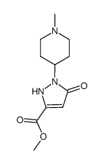 1-(1-methyl-[4]piperidyl)-5-oxo-2,5-dihydro-1H-pyrazole-3-carboxylic acid methyl ester Structure