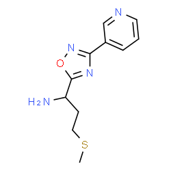 3-(Methylthio)-1-(3-(pyridin-3-yl)-1,2,4-oxadiazol-5-yl)propan-1-amine Structure