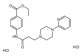 ethyl 4-[3-(4-pyridin-2-ylpiperazin-1-yl)propanoylamino]benzoate,dihydrochloride结构式