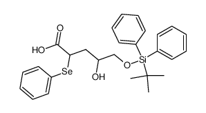 5-(tert-Butyl-diphenyl-silanyloxy)-4-hydroxy-2-phenylselanyl-pentanoic acid结构式