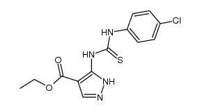 ethyl 5-(3-(4-chlorophenyl)thioureido)-1H-pyrazole-4-carboxylate Structure