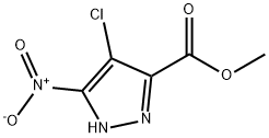 4-Chloro-5-nitro-1H-pyrazole-3-carboxylic acid methyl ester Structure