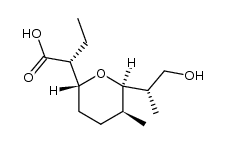 (R)-2-((2R,5S,6R)-6-((S)-1-hydroxypropan-2-yl)-5-methyltetrahydro-2H-pyran-2-yl)butanoic acid结构式