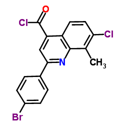 2-(4-Bromophenyl)-7-chloro-8-methyl-4-quinolinecarbonyl chloride structure