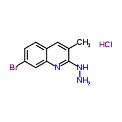 7-Bromo-2-hydrazino-3-methylquinoline hydrochloride Structure