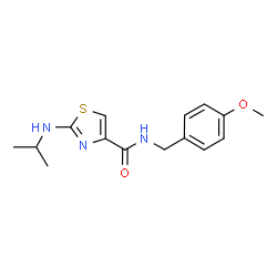 N-(4-methoxybenzyl)-2-(propan-2-ylamino)-1,3-thiazole-4-carboxamide picture