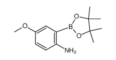 4-methoxy-2-(4,4,5,5-tetramethyl-1,3,2-dioxaborolan-2yl)benzenamine结构式