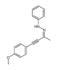 1-(4-(4-methoxyphenyl)but-3-yn-2-ylidene)-2-phenylhydrazine Structure