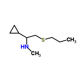 1-cyclopropyl-N-methyl-2-propylsulfanyl-ethanamine Structure