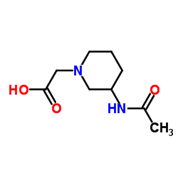 (3-Acetamido-1-piperidinyl)acetic acid结构式