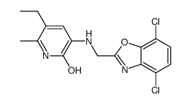 3-[(4,7-dichloro-1,3-benzoxazol-2-yl)methylamino]-5-ethyl-6-methyl-1H-pyridin-2-one结构式