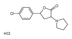 5-(4-chlorophenyl)-3-pyrrolidin-1-yloxolan-2-one,hydrochloride结构式