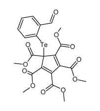 5-(2-Formyl-phenyltellanyl)-cyclopenta-1,3-diene-1,2,3,4,5-pentacarboxylic acid pentamethyl ester Structure