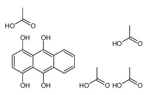 acetic acid,anthracene-1,4,9,10-tetrol结构式