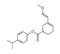 1(2H)-Pyridinecarboxylic acid, 3,6-dihydro-5-((methoxyimino)methyl)-,4-(1-methylethyl)phenyl ester, (E)- Structure