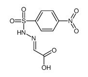 (2E)-2-[(4-nitrophenyl)sulfonylhydrazinylidene]acetic acid Structure