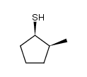 (+/-)-cis-2-methyl-cyclopentanethiol结构式