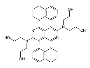 2,2',2'',2'''-[4,8-bis-(3,4-dihydro-2H-quinolin-1-yl)-pyrimido[5,4-d]pyrimidin-2,6-diylbisazanediyl]-tetrakis-ethanol Structure