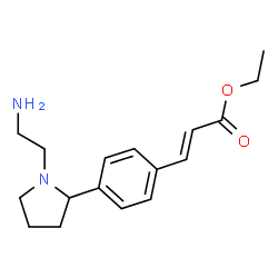 (E)-Ethyl 3-(4-(1-(2-aminoethyl)-pyrrolidin-2-yl)phenyl)acrylate结构式