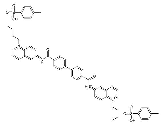 6,6'-(p,p'-Biphenylylenebis(carbonylimino))bis(1-butylquinolinium) ditosylate Structure