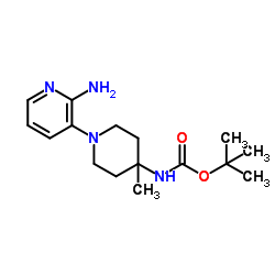 tert-butyl(1-(2-aminopyridin-3-yl)-4-methylpiperidin-4-yl)carbamate Structure