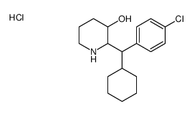 2-[(4-chlorophenyl)-cyclohexylmethyl]piperidin-3-ol,hydrochloride Structure