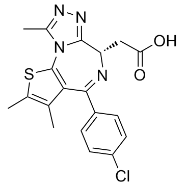 (6S)-4-(4-氯苯基)-2,3,9-三甲基-6H-噻吩并[3,2-F][1,2,4]噻唑并[4,3-A][1,4]二氮杂卓-6-乙酸图片