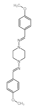 1-(4-methoxyphenyl)-N-[4-[(4-methoxyphenyl)methylideneamino]piperazin-1-yl]methanimine structure