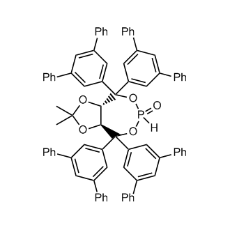 (3aS,8aS)-4,4,8,8-四([1,1':3',1''-三苯基]-5’-基)-2,2-二甲基四氢-[1,3]二氧杂环[4,5-e][1,3,2]二氧磷庚6-氧化物结构式