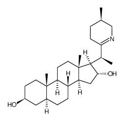 (25β)-16,28-Seco-5α-solanid-22(28)-ene-3β,16α-diol结构式