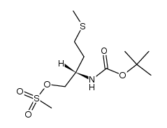 (S)-2-(tert-butoxycarbonylamino)-4-(methylthio)butyl methanesulfonate结构式