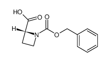 1-苄氧羰基-氮杂环丁烷-2-甲酸结构式