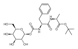 N-(β-D-Galactopyranosyloxycarbonyl)-L-phenylalanyl-L-alanine tert-butyl ester结构式