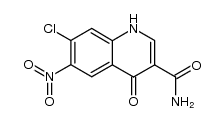 7-chloro-6-nitro-4-oxo-1,4-dihydro-quinoline-3-carboxylic acid amide结构式