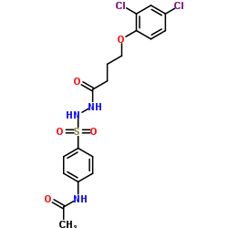 N-[4-({2-[4-(2,4-Dichlorophenoxy)butanoyl]hydrazino}sulfonyl)phenyl]acetamide结构式